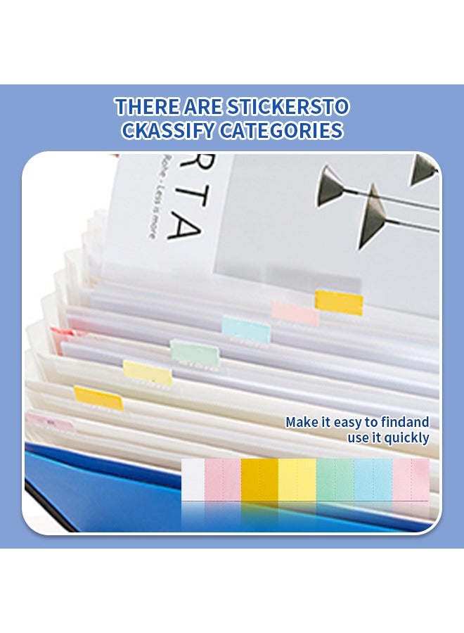 Accordion Bag Multi-Layer Storage File Folder, Portable Document Folder With Handle and Color Label, Wear-Resistant and Tear-Resistant, Suitable for Storing Documents, Certificates, Business Cards, - Image 5